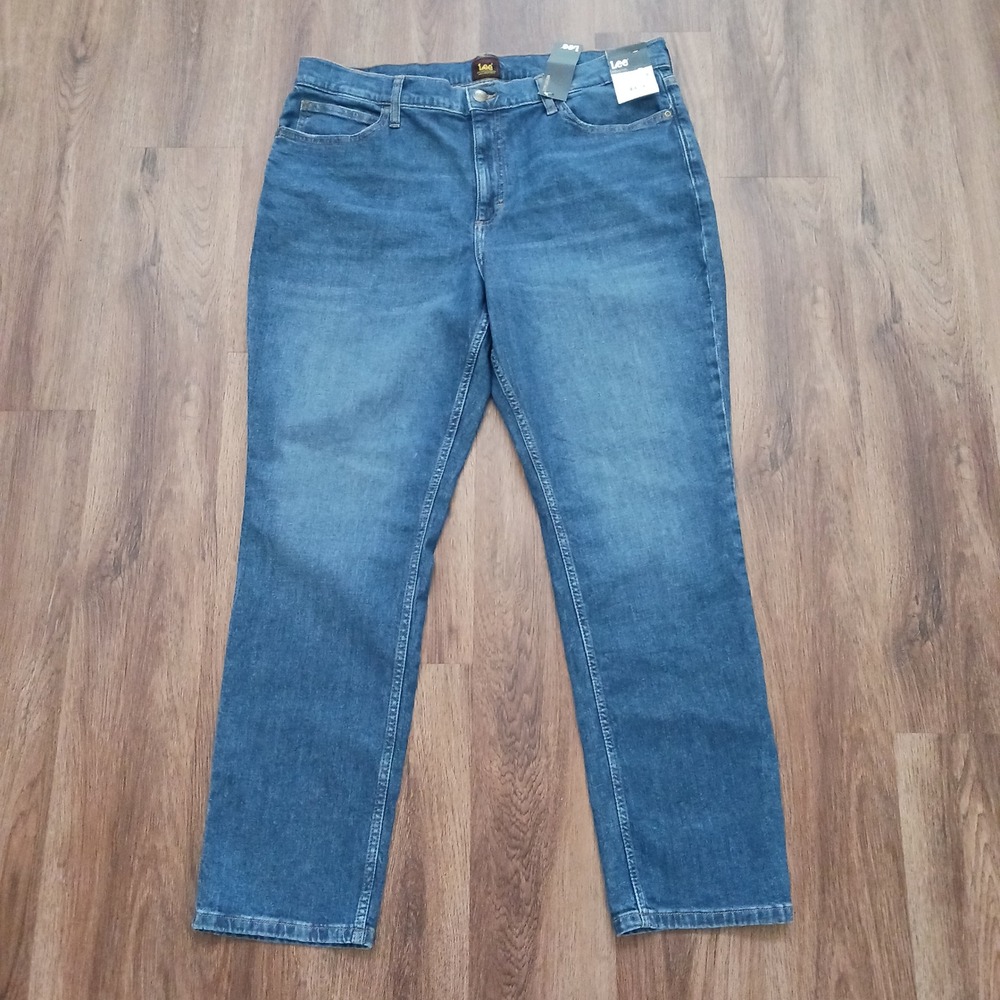 Lee‎ Heritage Slim Straight Jeans Blurred Nights Blue Denim 112353251 Womens 16M